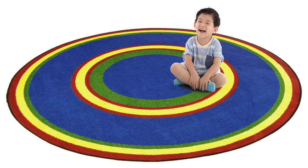 Kid Essentials Rug, Ripples, Primary, 5'4"