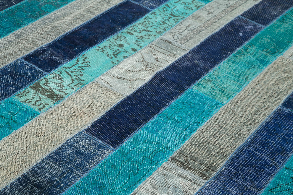 Rug N Carpet - Handwoven Oriental 8' 5" x 10' 0" Boho Patchwork Area Rug