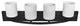 Nuk3y Modern Bathroom Vanity Light Fixture, Matte Black, 4 Lights