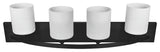 Nuk3y Modern Bathroom Vanity Light Fixture, Matte Black, 4 Lights
