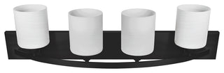 Nuk3y Modern Bathroom Vanity Light Fixture, Matte Black, 4 Lights