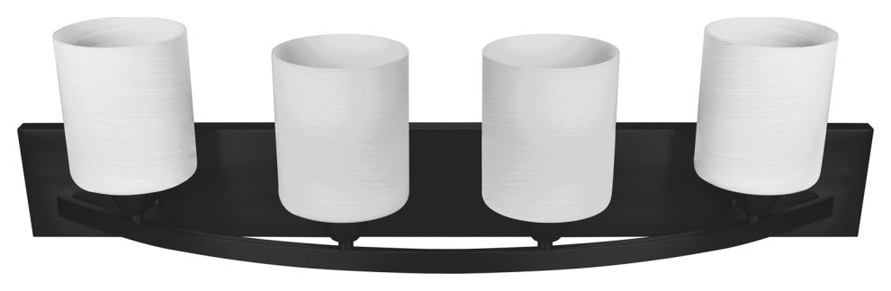 Nuk3y Modern Bathroom Vanity Light Fixture, Matte Black, 4 Lights