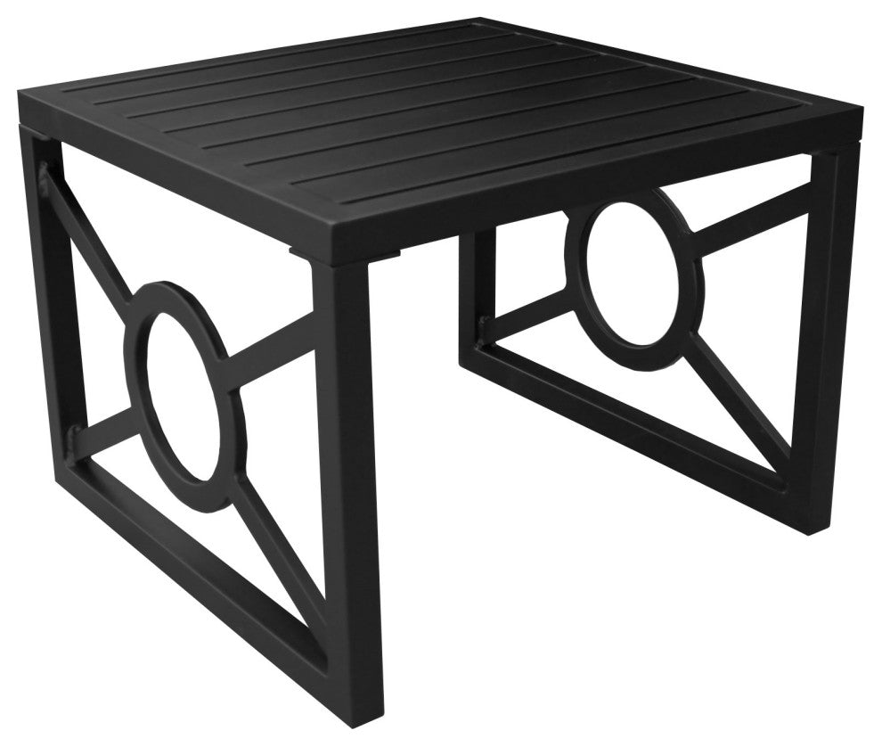 kathy ireland Madison Ave. 9 Piece Aluminum Patio Furniture Set 09b, Snow