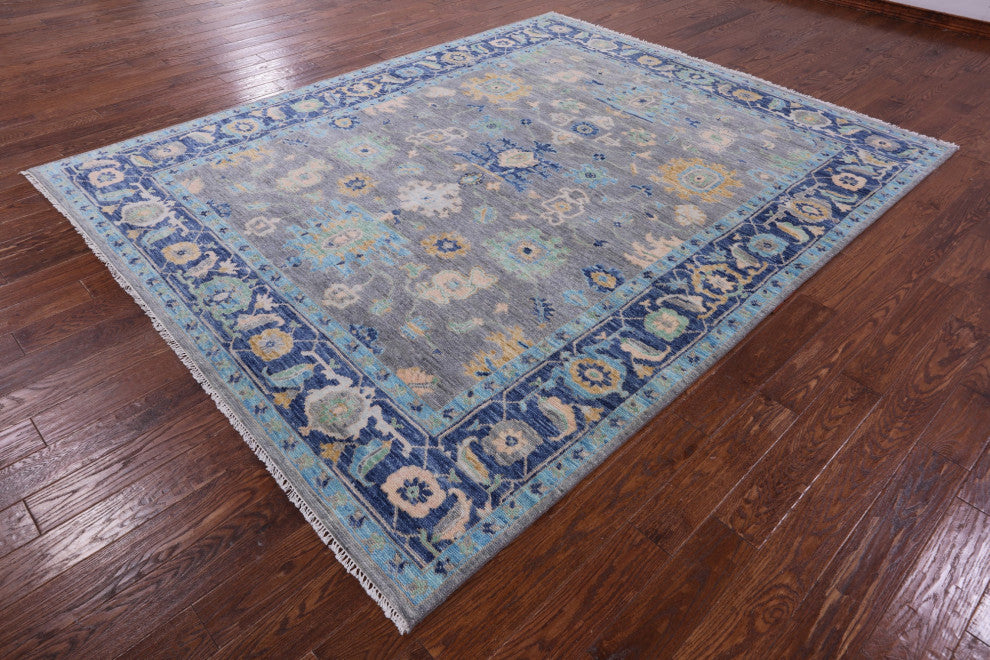 8' 2" X 10' 2" Turkish Oushak Handmade Wool Rug - Q13385