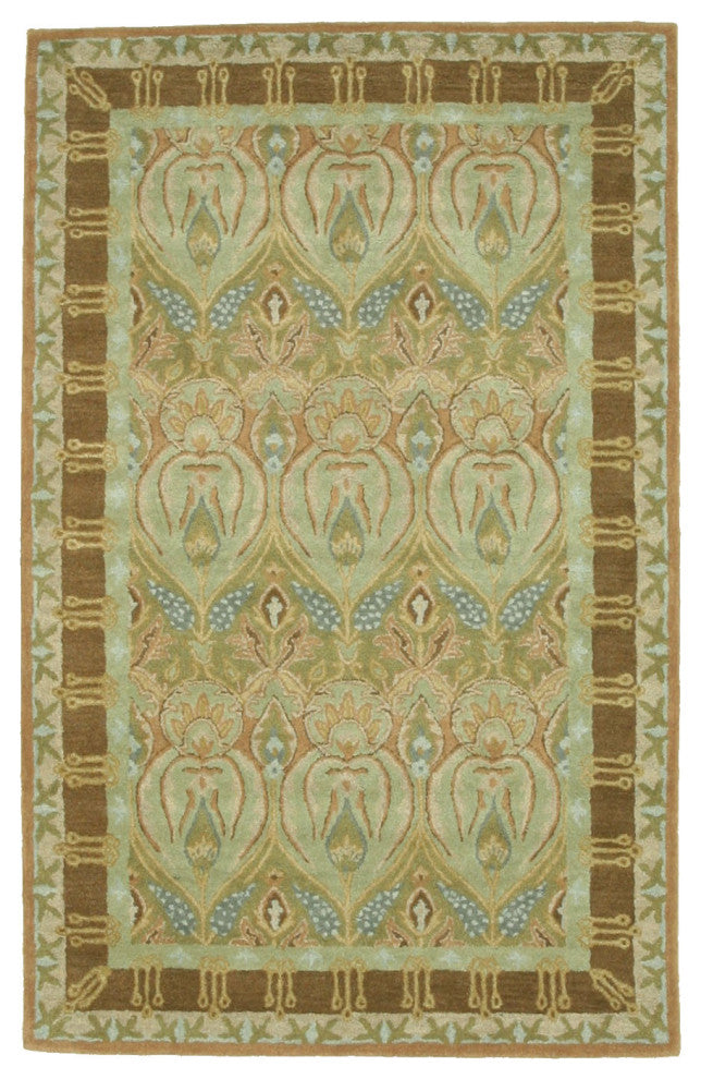 Green Transitional Abstract Modern Weave Area Rug