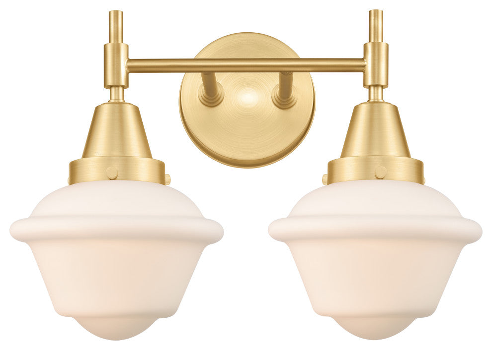 Innovations 447-2W-SG-G531 2-Light Bath Vanity Light, Satin Gold