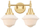 Innovations 447-2W-SG-G531 2-Light Bath Vanity Light, Satin Gold