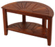 Chesser Solid Wood Half Circle Bench, 17"