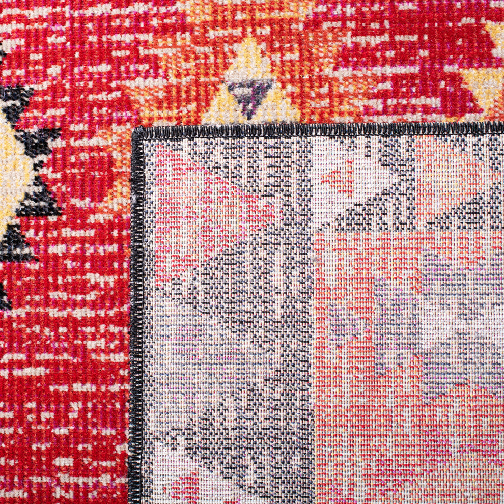 Safavieh Montage Mtg201Q Southwestern Rug, Red and Black, 2'3"x8'0" Runner