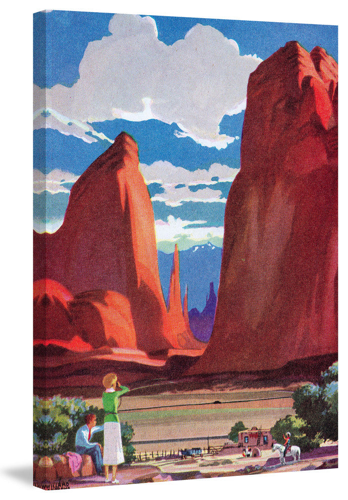 "Red Rocks" Painting Print on Wrapped Canvas