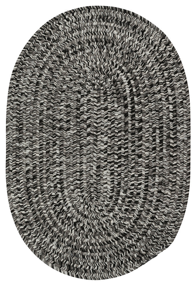 Laffite Tweed , Black 7x9