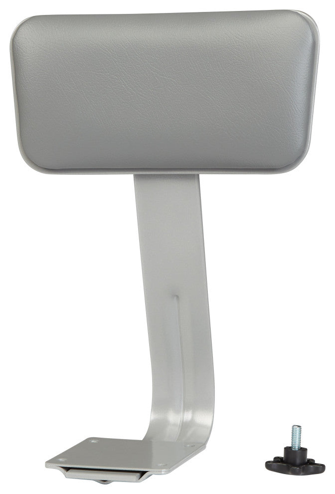 NPS 24"-30" Height Adjustable Vinyl Swivel Steel Stool With Backrest, Grey