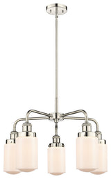 Innovations Dover 5 22.5" Chandelier Polished Nickel