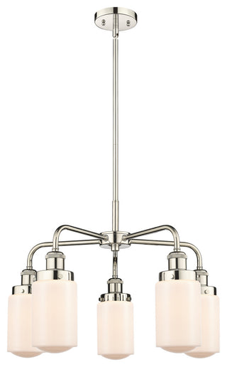 Innovations Dover 5 22.5" Chandelier Polished Nickel