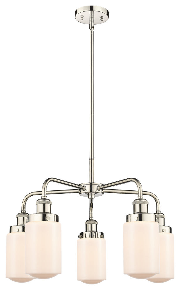 Innovations Dover 5 22.5" Chandelier Polished Nickel