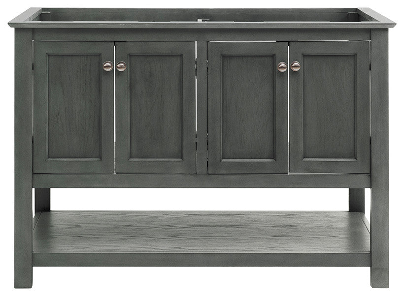 Fresca Manchester Regal 48" Gray Wood Veneer Double Sink Cabinet