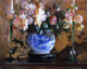 Edmund Tarbell Flowers in a Blue Ginger Jar Premium Canvas Print