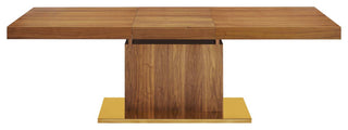 Vector Expandable Dining Table Walnut Gold