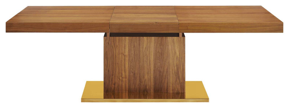 Vector Expandable Dining Table Walnut Gold