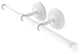 Monte Carlo Double Roll Toilet Tissue Holder, Matte White