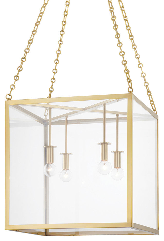 Catskill 4-Light Medium Pendant Aged Brass Finish