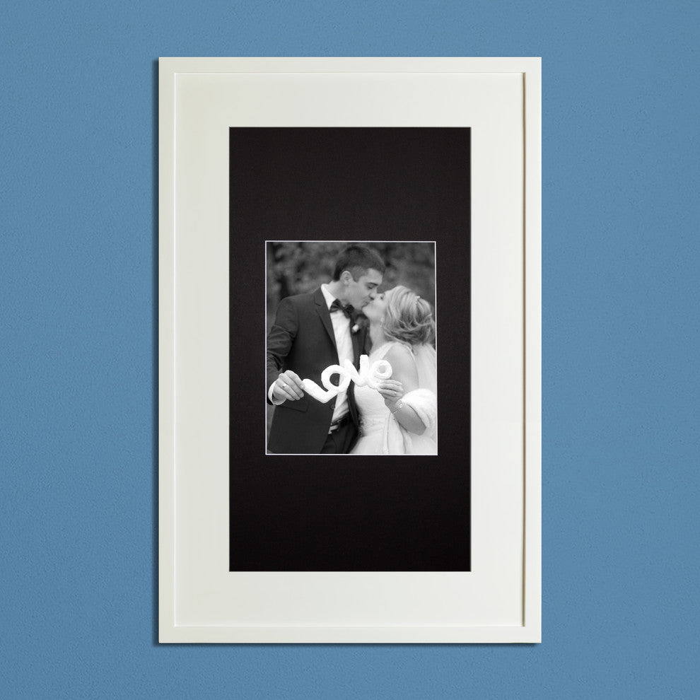 Concealed Picture Frame Medicine Cabinet, White, 14"x24"