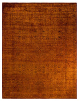 Overdyed, One-of-a-Kind Hand-Knotted Area Rug Brown, 9'3"x11'10"