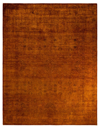 Overdyed, One-of-a-Kind Hand-Knotted Area Rug Brown, 9'3"x11'10"