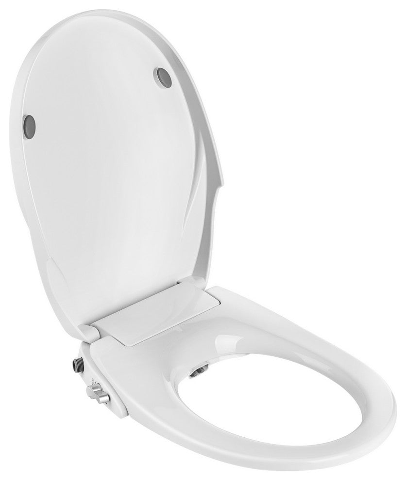 Empava Heated Toilet Seat With Warm Air Dryer and Wash Functions, White