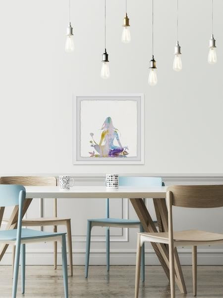 "Floral Meditation II" Framed Painting Print, 32"x32"