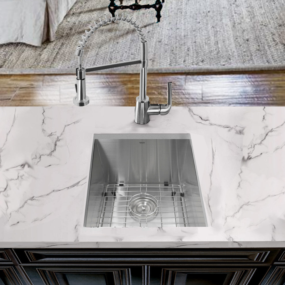 Nantucket Sinks 15" Pro Series Zero Radius Undermount Stainless Bar/Prep Sink