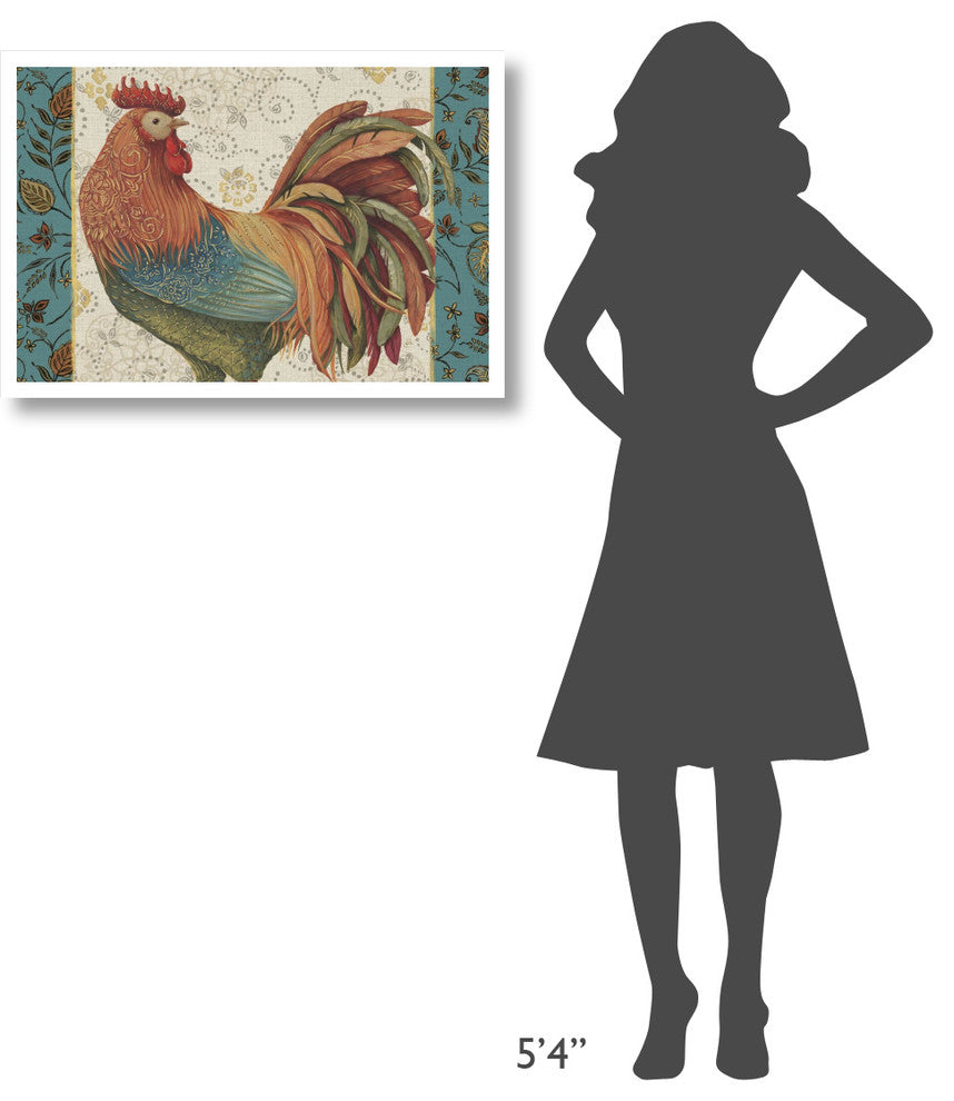 "Rooster_Spice_I_II_III_IVA" Digital Paper Print by Daphne Brissonnet, 32"x22"