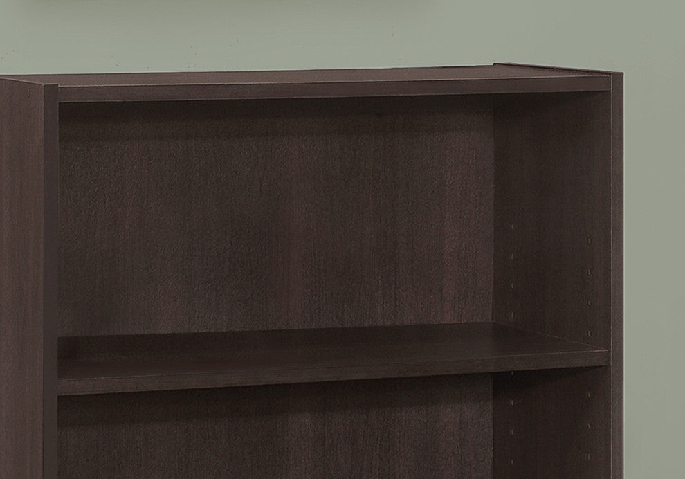 Bookshelf, Bookcase, 4 Tier, 36"H, Office, Bedroom, Laminate, Brown