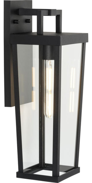 Tryon One-Light Black New Traditional Outdoor Wall Lantern, 7x7x18"