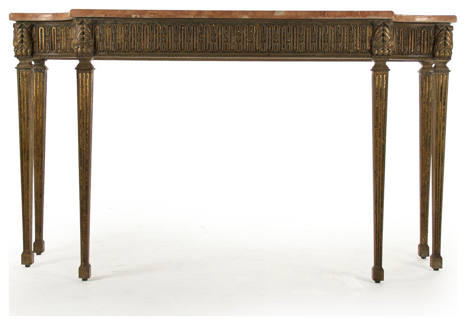 Faron Console, Distressed Copper Base