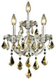 Elegant Maria Theresa Wall Sconce, Chrome Finish With Royal Cut Crystal