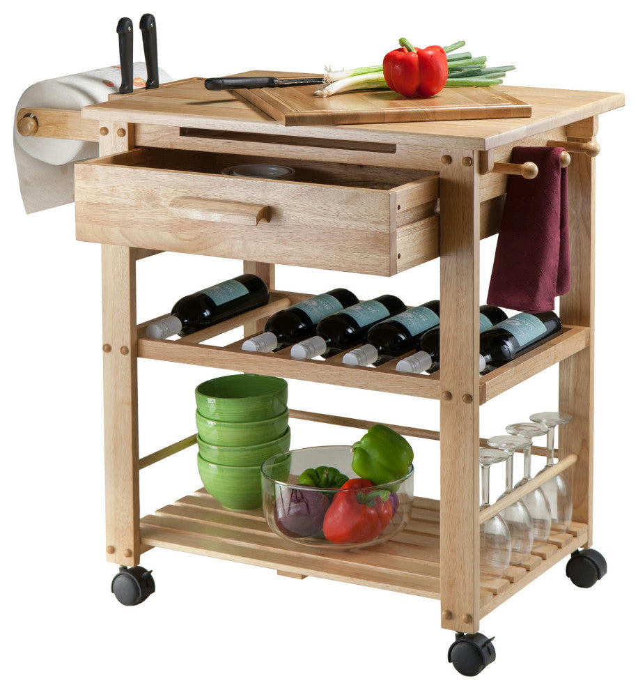Finland Utility Kitchen Cart, Natural