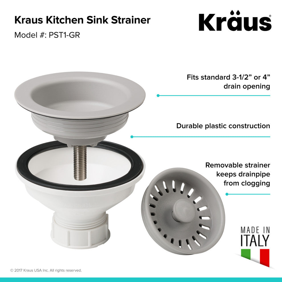 Kitchen Sink Strainer, Grey