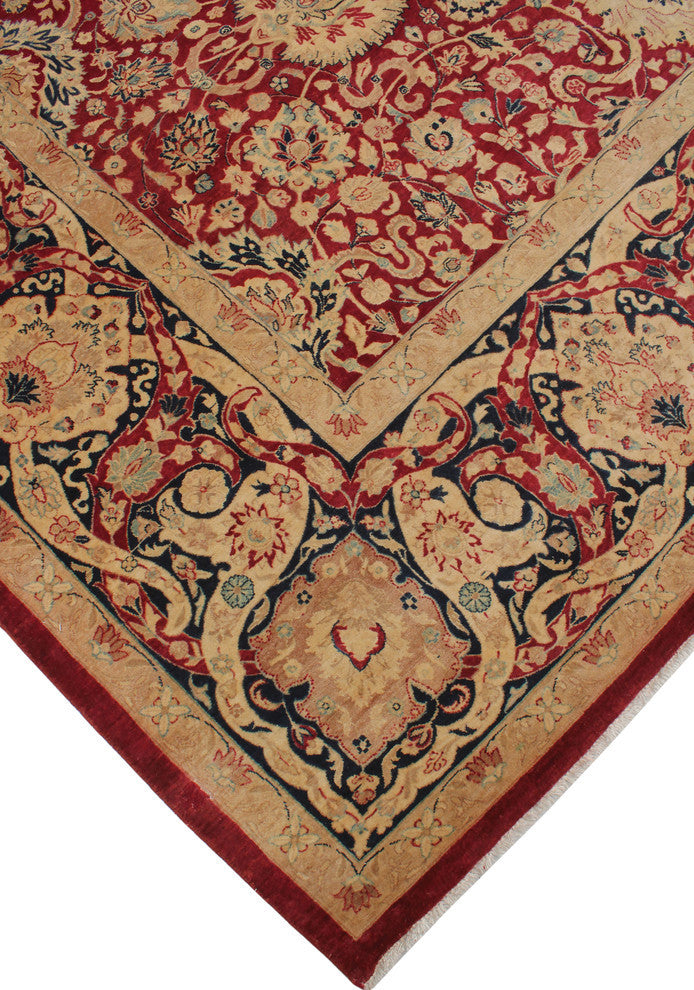 Vegetable Dyed Versailles Anmol Agra Red Rug, 9'0x12'0