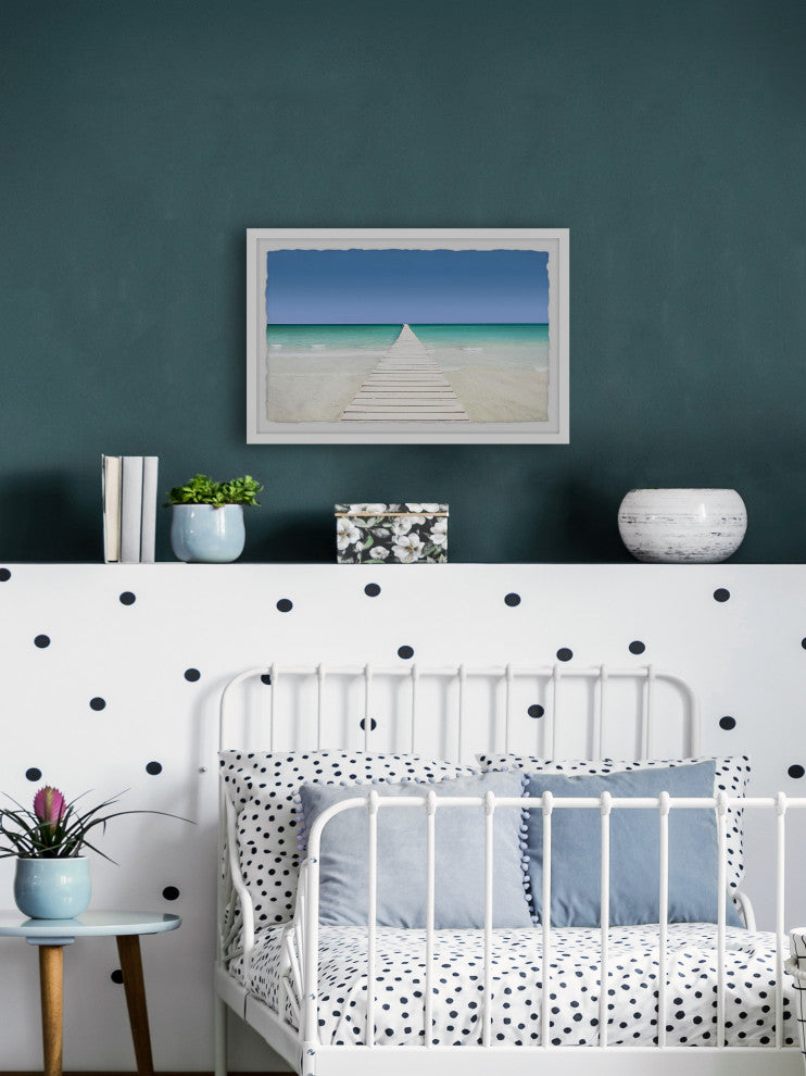 "Smell the Ocean Breeze" Framed Painting Print, 24x16