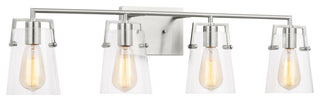 Crofton 4 Light Bath, Brushed Steel