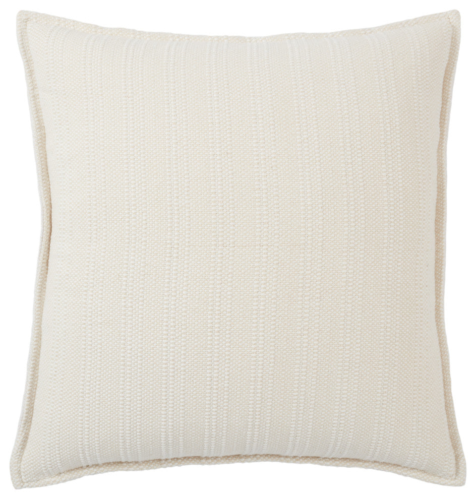 Jaipur Living Ove Striped Cream/Ivory Poly Fill Pillow 22" Square