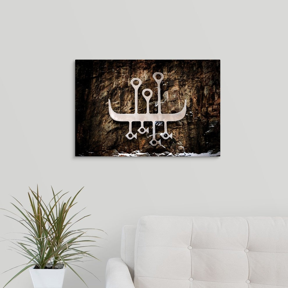 "Tribute To Vikings" Wrapped Canvas Art Print, 24"x16"x1.5"