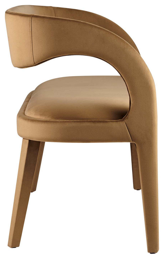 Pinnacle Performance Velvet Accent Bench, Brown