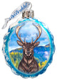 Caribou Keepsake Glass Ornament