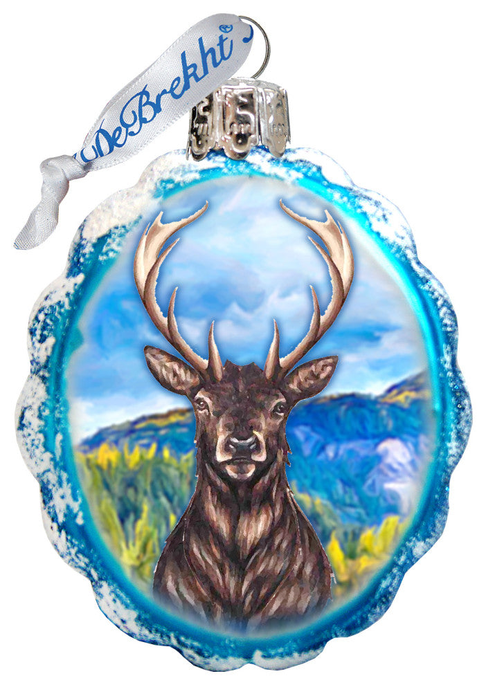 Caribou Keepsake Glass Ornament