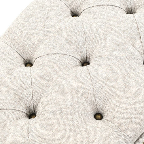 vidaXL Storage Bench Natural wood with grey fabric
