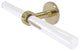 Clearview 2 Arm Guest Towel Holder with Groovy Accents, Unlacquered Brass