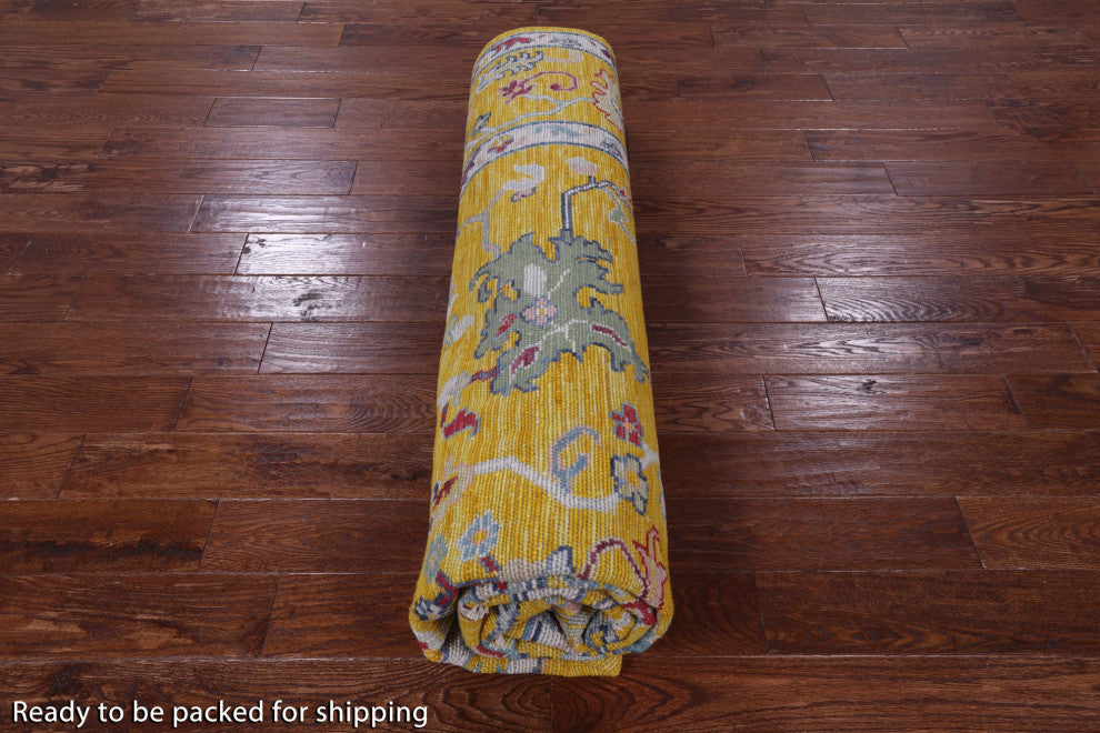 9' Square Turkish Oushak Handmade Wool Rug - Q13275