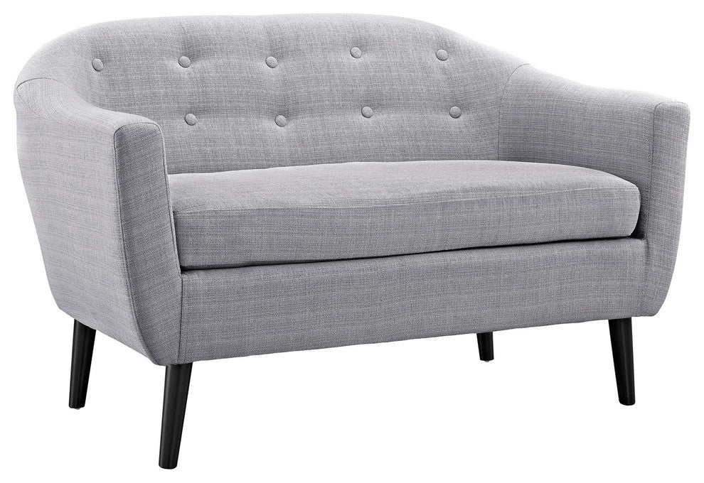 Modway Wit Upholstered Loveseat, Light Gray